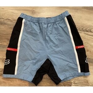 Fox‎ Racing Inc. Mountain Bike Shorts Men's L Black Blue Padded Liner Drawstring